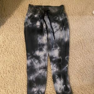 lululemon Scuba High-Rise Gray Tie Dye Joggers